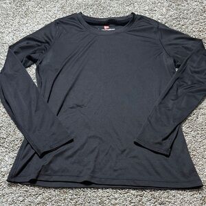Hanes Men's Black Long Sleeve Tee